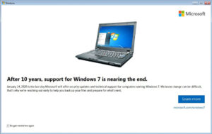 Windows 7 End of Life Notification